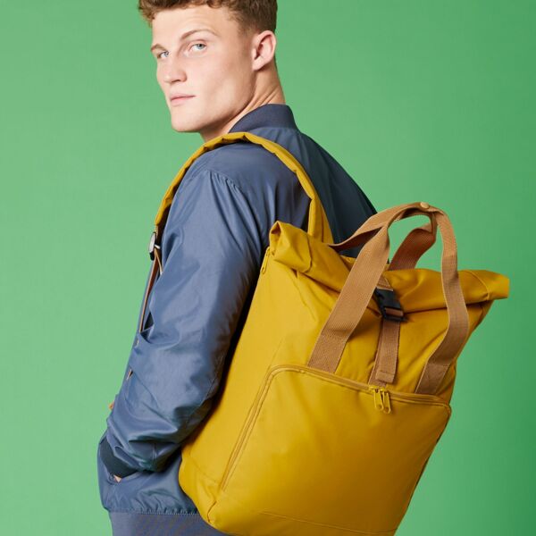 Recycled Twin Handle Roll-Top Laptop Backpack Thumbnail